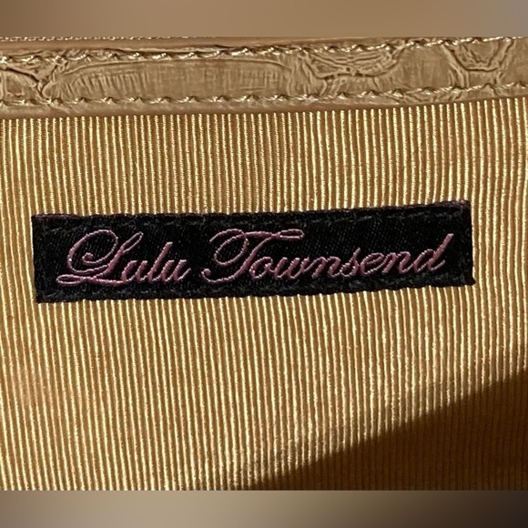 Vintage Lulu Townsend 🐊 Stamped Clutch With Chain Strap - Picture 5 of 5
